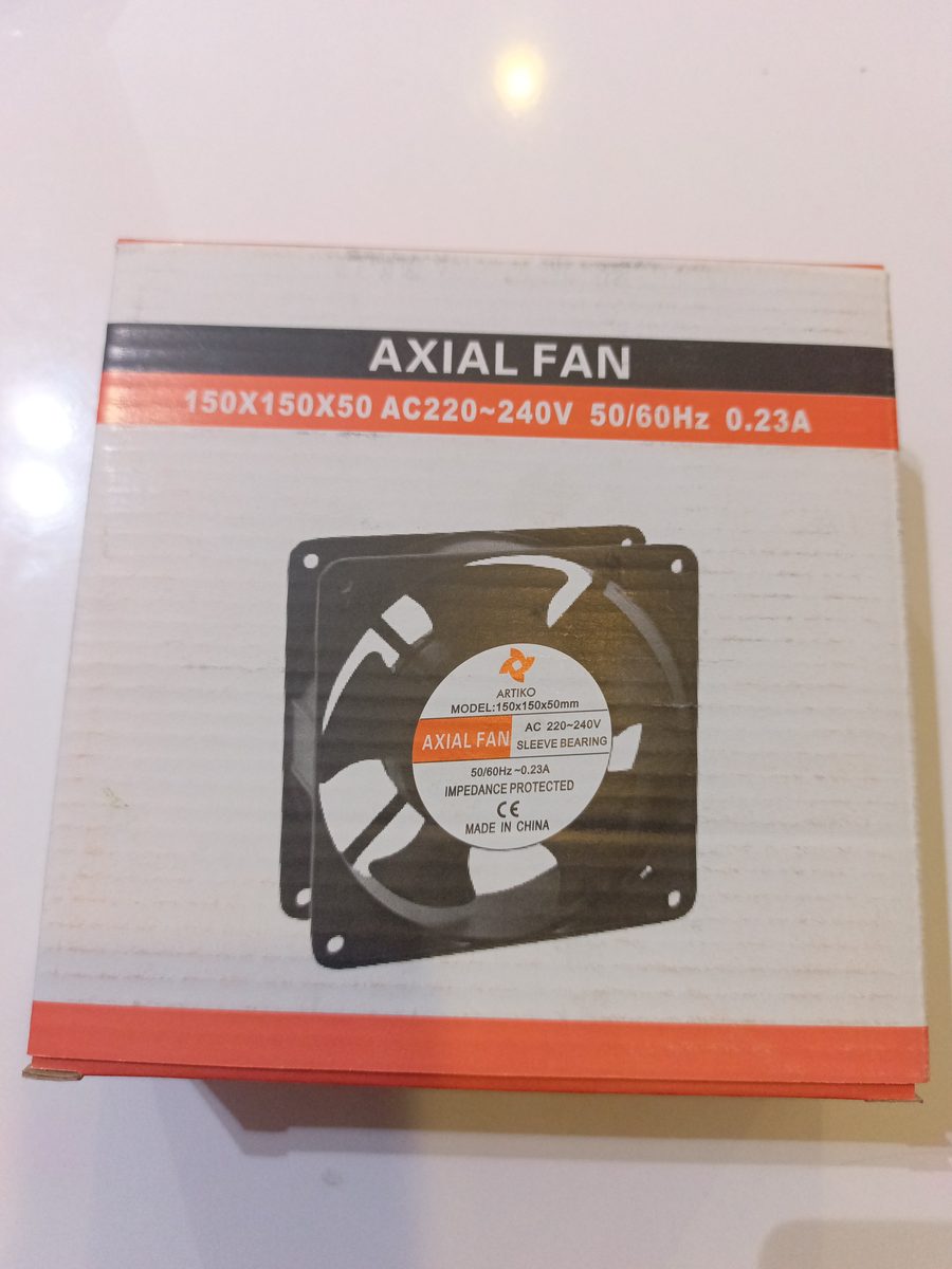 Artiko 150x150x50 mm Kare Aksiyel Fan AC 220V-240V Sanayi Tipi Pano Fanı