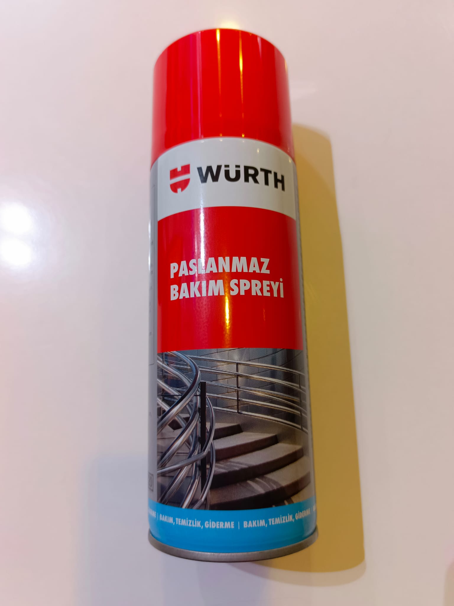 Würth Paslanmaz Bakım Spreyi 400 ml - İnox ve Krom Temizleyici Parlatıcı